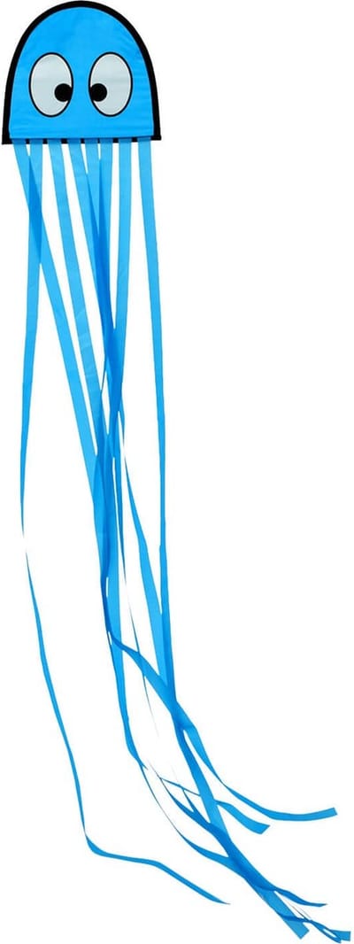 Kindervlieger Wolkensturmer Mini Octopus Blue 1176 Blauw 150 x 22 cm