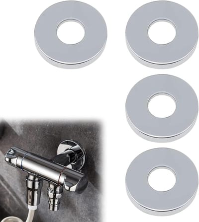 Radiatorbuizen Rozetten van Roestvrij Staal - 4 Stuks - Ø 26 mm - Ø 70 mm - Hoogte 10 mm