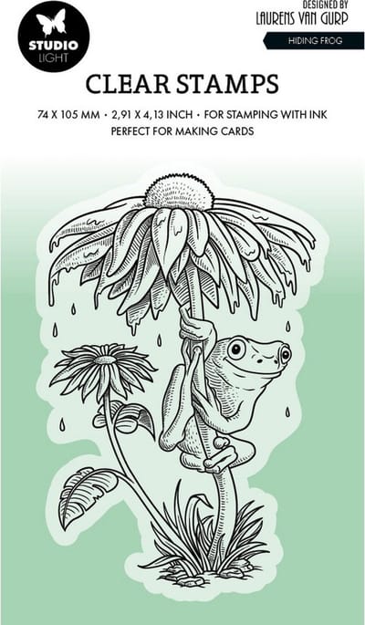 Studio Light • By Laurens Clear Stempel Hiding Frog