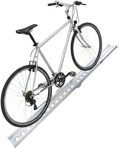 TRUTZHOLM - Oprijplaat - 240 cm - Opvouwbaar - 50 kg - Aluminium - Fietsgoot - Antislip - Grijs - Lichtgewicht - voor E-bike