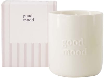 Zusss Geurkaars Keramiek In Doosje Good Mood Keramiek / Paraffine White / Sand