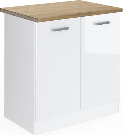 Vicco R-Line Wastafelkast – 80 cm, WB Eik Wit Hoogglans