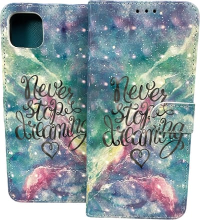 Portemonnee Book Case Hoesje Geschikt voor: Samsung Galaxy A04 - Never Stop Dreaming Print