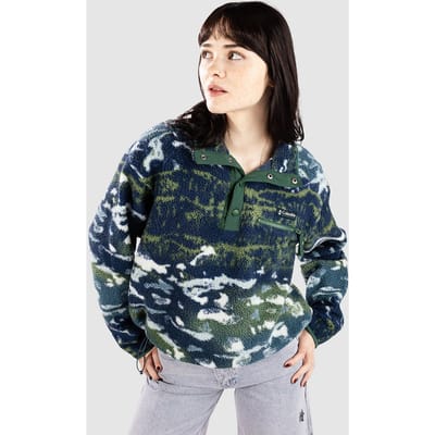 Columbia Helvetia II Printed Cropped Half Snap Half-Zip Fleece Trui groen