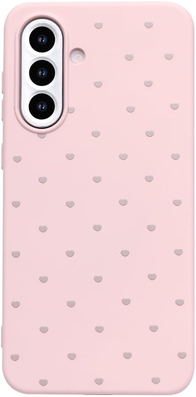 Hoesje Geschikt voor Samsung Galaxy A26 - Roze - Casemania Stevige Siliconen Back Cover met Hartjes Print