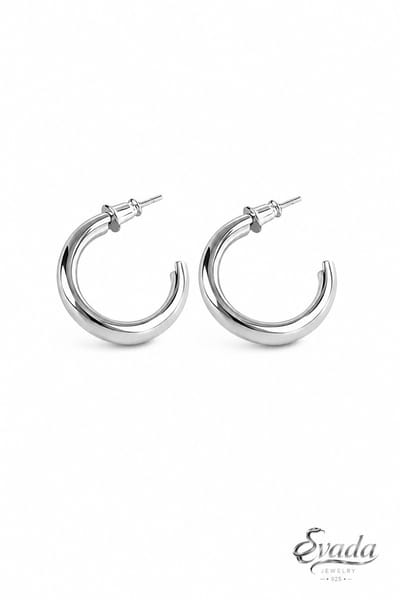 EVADA Jewelry 925 Sterling Zilver Oorbellen – Minimalistische Ronde Hoop Oorbellen – Dames