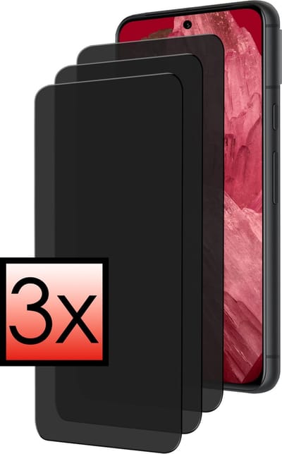 Screenprotector - 3 Stuks - Geschikt voor Google Pixel 8a - Privacy Filter - Beschermglas - Gehard Glas - Tempered Glass - Screen Protector - Anti Spy - Full Display Cover