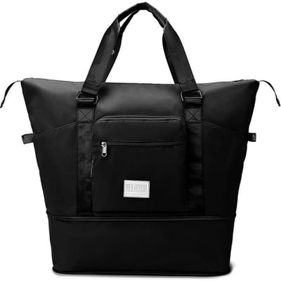 Sac de voyage portable multifonctionnel, extensible, de grande capacité avec séparation sec et humide, sac de sport pliable avec poignée de traction