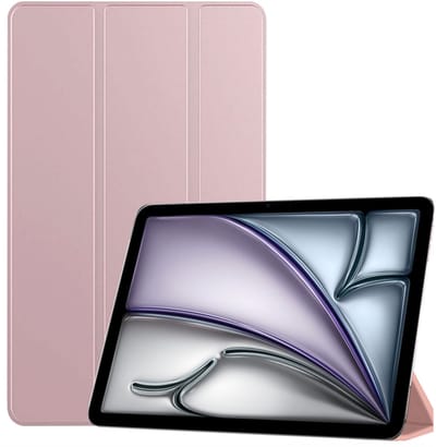 TechNow Hoesje geschikt voor iPad Air 2024 / 2025 (11 inch) Hoesje – Extreme Shock Case – Smart Case - Rose