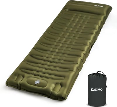 SnelShoppen - Inflatable Camping Mat 12 cm - Zelfopblazend Tentmatras met Geïntegreerde Pomp - Lichtgewicht voor Trekking, Biwak en Hiking - Ideaal vo
