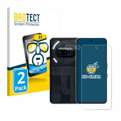 BROTECT - Screenprotector voor Nothing Phone (3a) (Voor+Camera) - Folie Beschermfolie transparant 2 Stuks