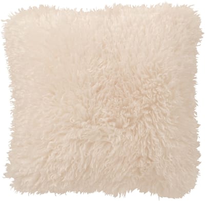 J-Line kussen Moutie - polyester - wit