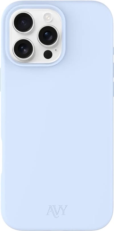 AVY Hoesje geschikt voor Apple iPhone 16 Pro | Compatibel met MagSafe | Back Cover | Liquid Silicone | Comfortabel in de Hand | Blauw