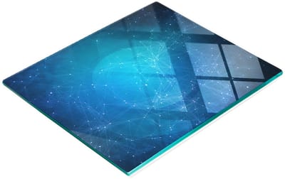 Fikcja Multifunctioneel Decoratief Keukenbord van Gehard Glas 60x52 cm
