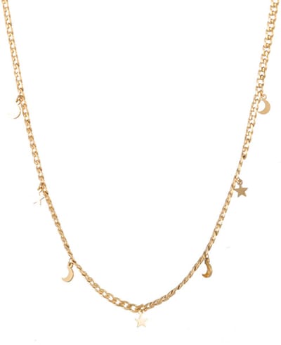 Go Dutch Label Ketting schakel maan ster Goud N1773-2