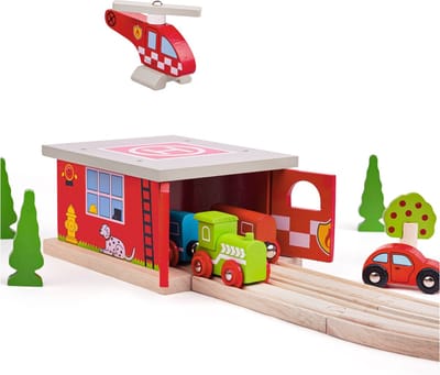 Bigjigs Wooden Rails - Fire Station
