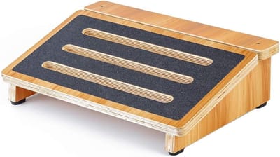 Houten Voetsteun - Ondersteunend Krukje - Verbeter Houding - Ergonomisch Schuin Ontwerp - 40 x 27 x 11 cm - Houtkleur
