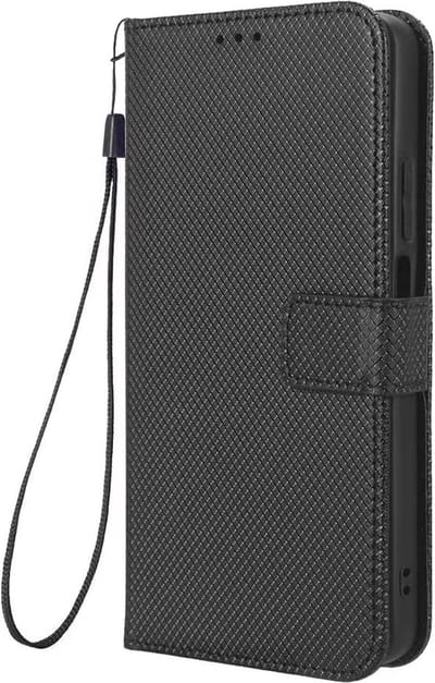 Geschikt voor Fairphone 5 - Flip Book case hoesje - Zwart