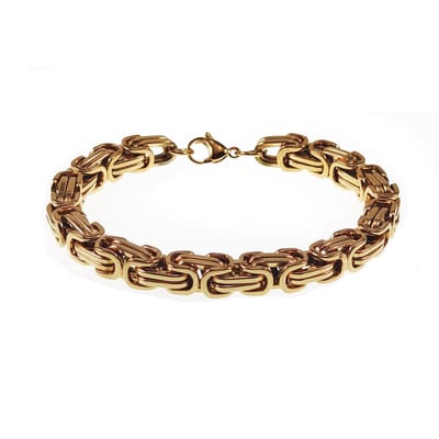 8,5mm Vierkante Koningsarmband Heren - Verguld Roestvrij Staal - Vierkant Schakelarmband