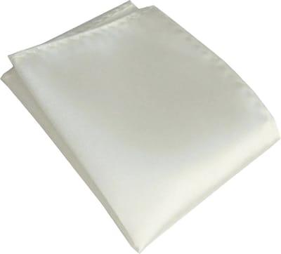 Fako Fashion - Pochette - Pochet - Satijn - 22x22cm - Crème