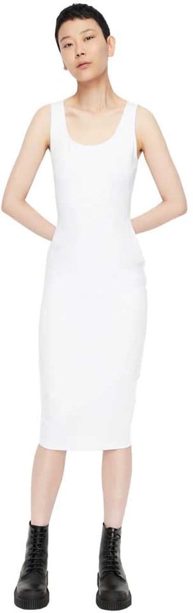 Armani Exchange 8nyacm Mouwloze Jurk Wit L Vrouw