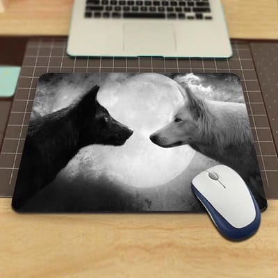 Leuke Muismat Met Weerwolf 20X25cm - Muis - Kantoor - Bureau - Computer