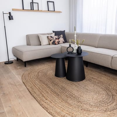 Ovaal vloerkleed Jute Naturel - 150 x 240 cm - (M)