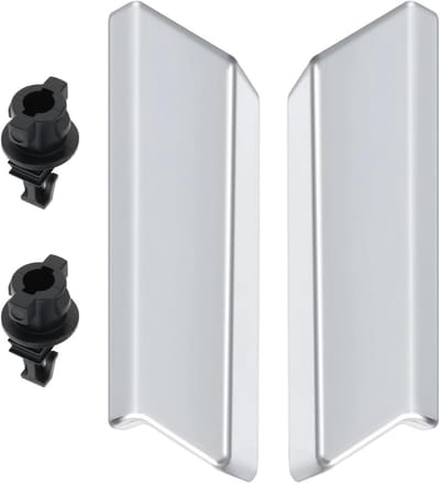 Koplamp Spuitmond Deksel - Washer Nozzle Cover - Auto Onderhoud - Directe Vervanging - 2 Stuks - Zilver