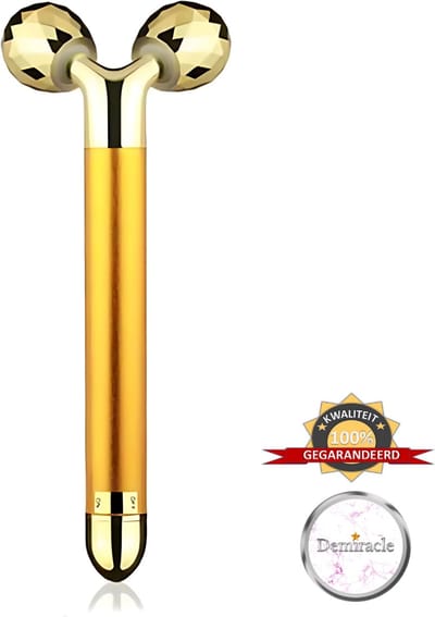 Demiracle® Energie 3D Roller – Goud – Gezichtsroller – Face Roller – Gezichtsmassage - Cadeau voor vrouw, moeder en vriendin