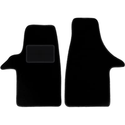 Zwarte velours vloermatten voor: Volkswagen Transporter T5 bestelbus (2003-2015)