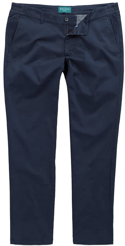 Boston Park - Heren - Chino Buik-Fit band elastisch aan de zijkant - Navy blauw - Maat 52