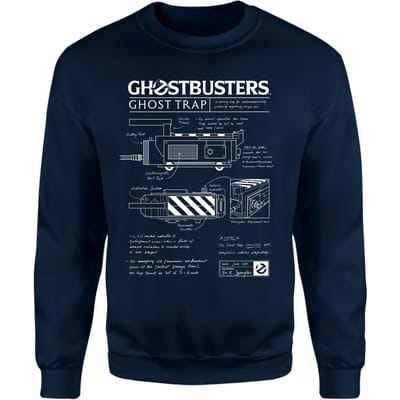 Ghostbusters Ghost Trap Schematic Sweatshirt - Navy - XS