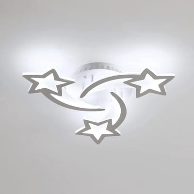 Goeco Plafondlamp - kinderkroonluchter - moderne - LED - 38W - koel wit - 6500K - 53cm