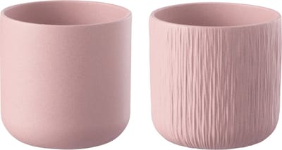 J-Line bloempot Gen - keramiek - roze - XL - Ø 20.50 cm - 2 stuks