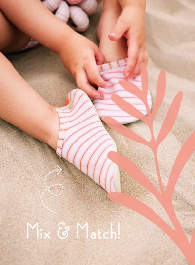 Fresk Zwemschoenen 19/20 -UV 50-bescherming – Antislip Strandschoenen – Quick Dry – Waterschoenen voor Kinderen – Elastische Pasvorm Unisex - Creme - Summer Stripes