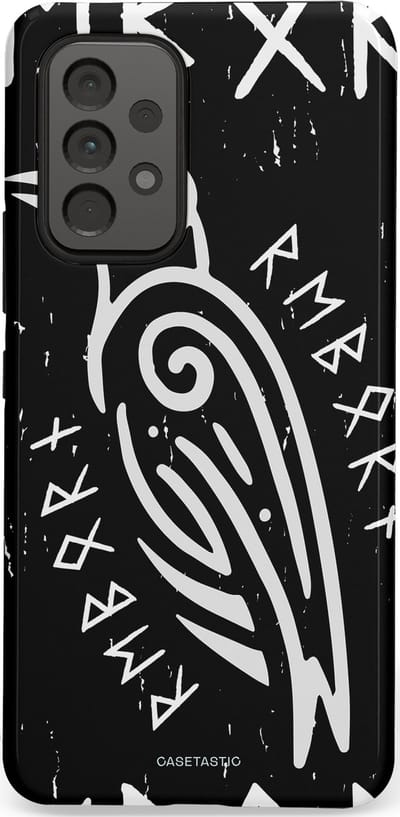 Casetastic Hoesje Geschikt voor Samsung A53 - Stijlvolle Beschermende Duo-layer Case - Runische Symboliek