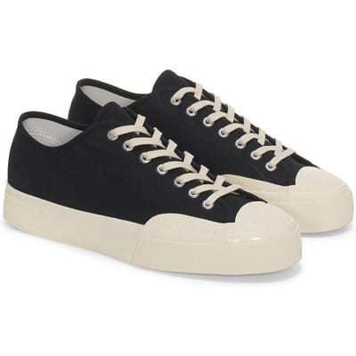 Superga Unisex Adult 2432 Works Cotton Canvas Low Cut Trainers (Zwart/Off Wit)