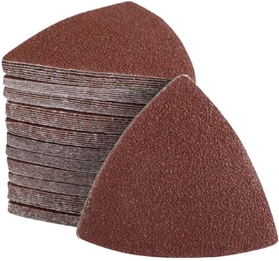 Schuurpapier Set 80mm - 5 korrels (60/80/120/180/240) per stuk 20 stuks - VeIcro Schuurpapier voor Delta Schuurmachine - Voor Hout, Metaal, Gips, Glasvezel - Droog schuren