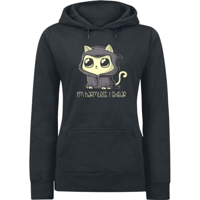 Tierisch - Fun Trui met capuchon - I'm Harmless. I Swear - S tot XL - voor Vrouwen - zwart