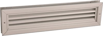 Nedco Overstroomrooster / Deurrooster / Ventilatierooster Deur, aluminium, sparingbreedte 425mm, sparinghoogte 76mm - 64000117