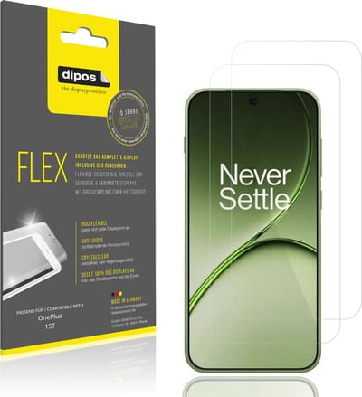 dipos – 2x Beschermfolie geschikt voor OnePlus 15T | 3D Full Cover Screenprotector | 100% Passend