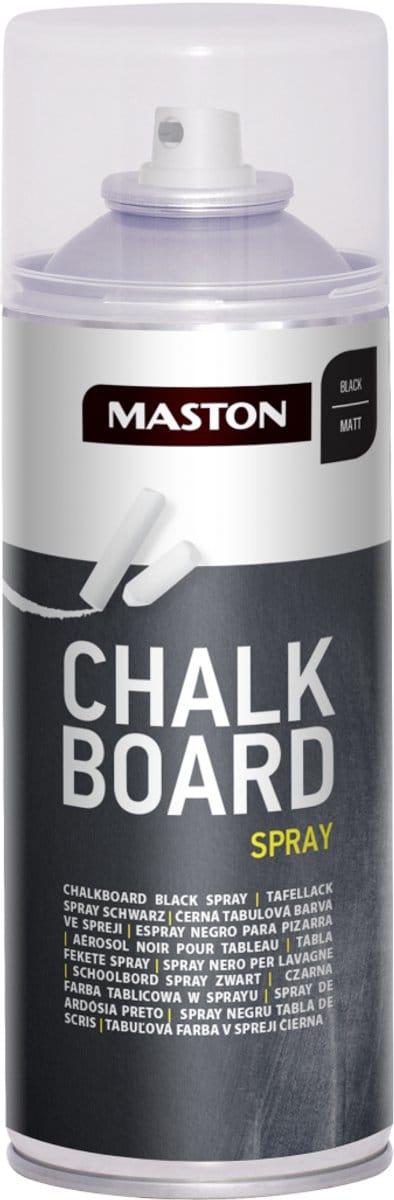 Maston Chalkboard Spuitverf - Mat - Zwart - Schoolbordverf - 400 ml - spuitbus verf