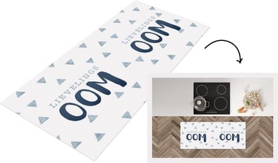 Keukenloper - Loper keuken - Quotes - 'Lievelingsoom' - Spreuken - 120x50 cm - Keukenloper vinyl