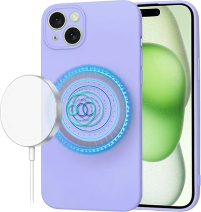 Hoesje geschikt voor Apple iPhone 15 Plus - Techsuit Soft Flex Silicone Back Cover - Geschikt voor MagSafe - Light Purple