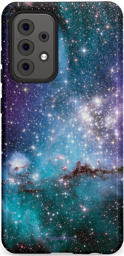 Casetastic Hoesje Geschikt voor Samsung A52 (4G/5G/s) - Stijlvolle Beschermende Duo-layer Case - Nebula nachtdroom