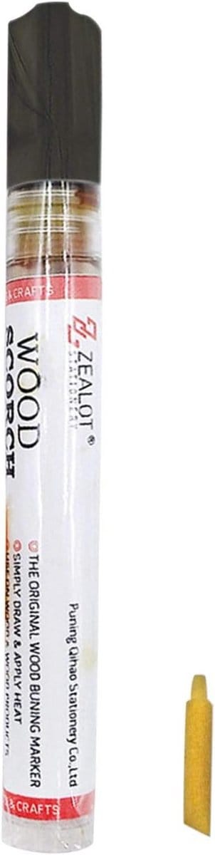 Houtbrand Pen - Pyrografie Marker - DIY Knutselen - Warmte geactiveerd - Fijne punt - Zwart