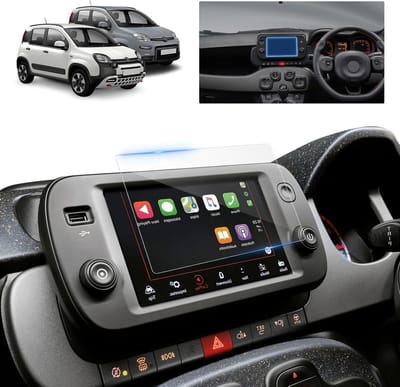 Screen Protector voor 7 Inch DAB Radio Touch Screen van Fiat Panda Hybrid/Easy/Passion/Cross - Tempered Glass Film 9H Krasbestendig en Beschermend Accessoire