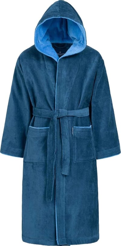 Badjas voor kinderen en tieners, capuchon, 100% katoen, badstof velours, lang