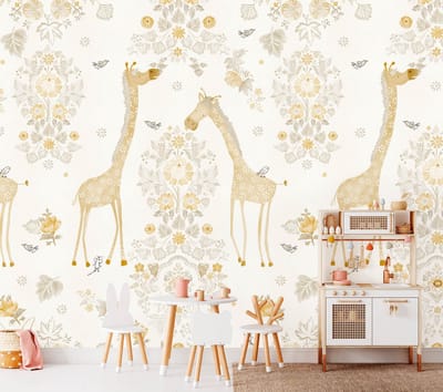 INGK Kinderbehang - Olive & Noah - Giraffe's Eden (oker)