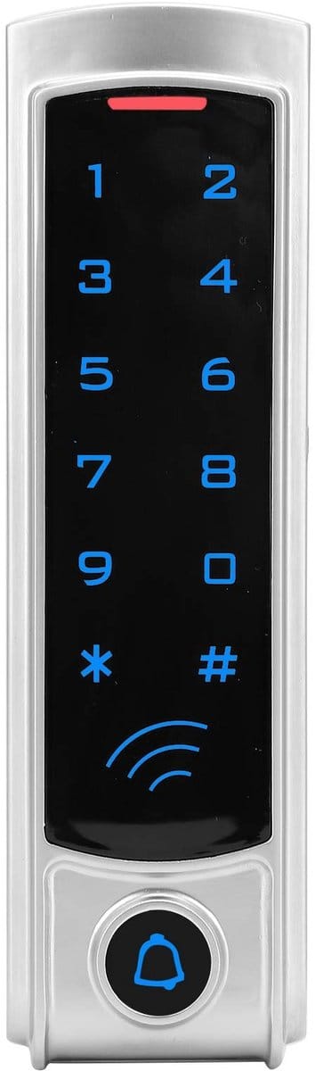 Allecto - Wiegand26 Deurslot - Slim Toegangscontrolemechanisme - Sterke Anti-interferentie - Zwart - Bedrade Deurbel - 2000 Gebruikers - Geschikt v...